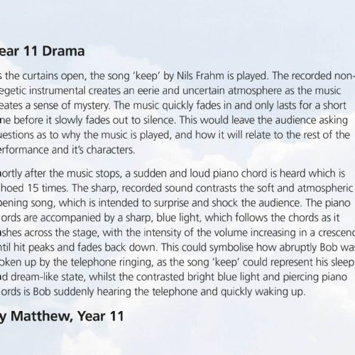 Year11-Dramaâ€“Â Matthew